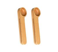 Shurhome Paquete de 2 cucharas medidoras de café con función de clip de cierre, perfectas para usar en casa o en la oficina, como accesorio para el