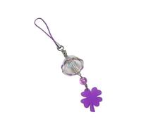 Shurhome Práctica cadena de hojas de tréboles acrílicos con sonido crujiente, accesorio portátil de buena suerte para mujeres de moda