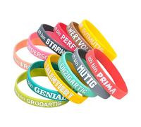 Shurhome Pulsera de silicona impermeable e inspiradora, múltiples opciones de color para deportes, viajes, gimnasio, diseño ligero y resistente, uso diario, pulseras de silicona, talla única, como se