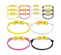 Shurhome Pulseras de perlas coloridas y elásticas, tono suave, pulsera de cadena para un estilo de vida activo y accesorios de moda, pulsera deportiva de perlas de moda, Einheitsgröße, como se