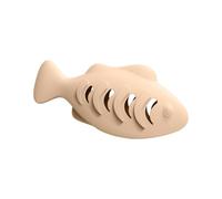 Shurhome Puzle de alimentación para animales, juguete interactivo en forma de pez, alimento con fugas, estimulación cognitiva, enriquecimiento de gatos, dispositivo de actividad, edición de golosinas