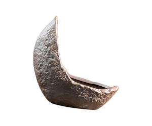 Shurhome Recipiente para plantas de mesa para interiores en asimétrico | Macetero de cerámica para bonsái, apertura redondeada, base equilibrada, estantería de salón, escritorio