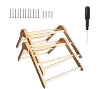 Shurhome Soporte para pollo anti rotación, madera de pino natural para un lugar estable para dormir, fácil sin herramientas, soporte para barra de asiento de granja