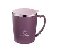 Shurhome Taza térmica reutilizable de acero inoxidable con asa de tapa, botellas de agua térmicas portátiles, vasos para café, vasos de acero inoxidable para exteriores