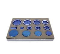 Shurzmotic Juego de 11 troqueles para bisel de reloj, troqueles de prensa para bisel de reloj de aleación de aluminio, kit profesional de troqueles de prensa para caja de bisel de alta resist