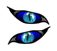 Shurzzesj 2 pegatinas para parejas de ojos, pegatinas divertidas, ojos con iris de vinilo, dron de moto, casco, pegatinas reflectantes, cubierta de espejo con ojos espeluznantes