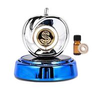 Shurzzesj Ambientador solar para coche, aromaterapia con energía solar giratoria, diseño de frutas, difusor de aceite de esencia automático para dormitorio e inodoro