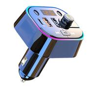 Shurzzesj Car Transmisor BT, Transmisor FM para coche,Transmisor FM para radio de coche con diseño compacto y - Transmisor FM de carga rápida para receptor de audio, música