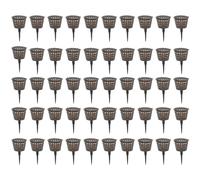 Shurzzesj Cesta para fertilizantes bonsái, cesta de fertilizantes | Maceta de malla para alimentos vegetales | Cesta de fertilizantes nutricionales para plantas de 50 piezas con tapa para