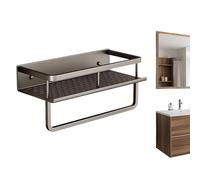 Shurzzesj Estante Organizador de baño, Organizador de Montaje en Pared para baño | Estante para el baño, Estante de Almacenamiento de baño drenante, estantes Colgantes de Pared sin Taladro, estantes