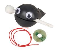 Shurzzesj Instrumento de percusión de pescado de madera, bloque de templo de pescado de madera | Tambor Zen de pescado de madera Lindo - Pequeño Juguete Musical de Bloque de Templo, Bloque de Ritmo de