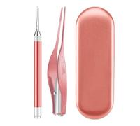 Shurzzesj Kit de herramientas para eliminar cera de oídos, selección de oídos con luz | Herramienta para recoger cerumen iluminada | Juego de cucharas para orejas con resorte en espiral, kit de