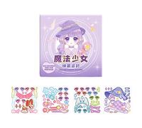 Shurzzesj Libro de pegatinas para espectáculos de maquillaje, hermosos juguetes de bordado de princesas | Juguete de maquillaje de princesa hecho a mano, hermoso libro de pegatinas de princesa para la