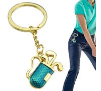 Shurzzesj Llavero de palo de golf, llavero de bolsa de golf, llavero de pelota de golf de aleación de zinc, regalo de Navidad para hombres, 2D, Blue Gold, Siehe Beschreibung