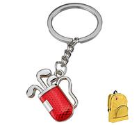 Shurzzesj Llavero de palo de golf, llavero de bolsa de golf, llavero de pelota de golf de aleación de zinc, regalo de Navidad para hombres, 2D, Rojo y plata, Siehe Beschreibung