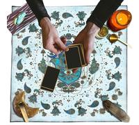Shurzzesj Manteles de Tarot, Paño de Tarot para Mesa | Manteles Plegable Multiusos | Accesorios de Tarot Portátiles Mantel Suave para Actividades de Retablo Entrada Picnic Fiestas