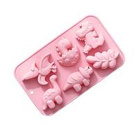 Shurzzesj Moldes de chocolate con dinosaurio, molde de silicona para dulces con dinosaurios | 6 moldes de silicona para diferentes dinosaurios con cavidad - Molde de silicona para dinosaurios animales