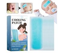 Shurzzesj Parches de enfriamiento para la fiebre | 16 hojas de parche de enfriamiento para la frente | Parches de gel de enfriamiento físico para fiebre y rápidamente alivia la fiebre