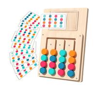 Shurzzesj Rompecabezas de combinación de colores de madera, tablero de rompecabezas de clasificación de colores - Laberinto de ajedrez de colores para niños,Con 12 tarjetas de papel Mesa de