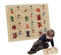 Shurzzesj Rompecabezas para aprender números para niños, juguetes con números - Juego de emparejamiento de números Juguete de aprendizaje cognitivo,Aprendizaje preescolar Juguetes de conteo