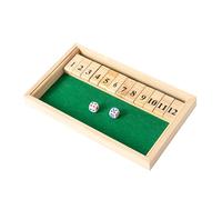 Shut The Box Board Game-Juego Mesa Dados Madera,Shut The Box Juego,Juegos De Fiesta En Casa,Juguetes De Viaje,Aplicable Al Entrenamiento De Lógica Matemática Infantil Shut The Box Board Game