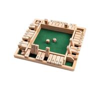 Shut The Box Dice Game,Educational Wooden Number Board Family Traditional Game Drinking Dice Toy Classics Table Game for Learning Numbers