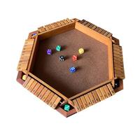 Shut The Box Dice Game, juego de mesa de madera para niños y adultos con acrílica - Juguete de cena familiar para aula, viajes, y noche de juegos