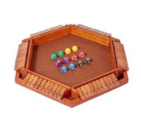Shut The Box Game - Juguete de Mesa de Madera de 12 Pulgadas | Tablero de Dados de Madera Maciza con Azulejos numéricos Juego Educativo de matemáticas | Fiesta Viaje Escuela Noche Familiar