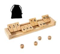 Shut The Box Game Wooden Educational Funny Wooden 12 NumbersShut The Box Ga