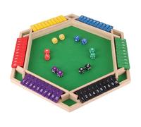 Shut The Box Juego de Mesa Clásico de Madera, Juegos de Dados de Mesa de Madera, Juego Educativo de Matemáticas para Niños y Adultos, Ideal para el Hogar, Fiestas y Pubs Style Four