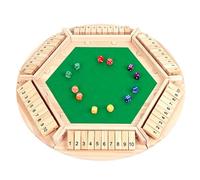 Shut The Box Juego de Mesa Clásico de Madera, Juegos de Dados de Mesa de Madera, Juego Educativo de Matemáticas para Niños y Adultos, Ideal para el Hogar, Fiestas y Pubs Style Three
