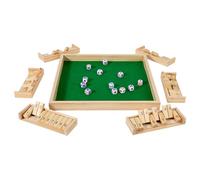 Shut The Box - Juego de mesa de madera, juguete de mesa interactivo portátil | Noche familiar Viajes de camping Mesa Team Building Vacaciones Reuniones Amigos Adultos Niños Intratt