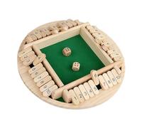 Shut The Box Juego de Mesa, Juegos de matemáticas de Mesa de Tablero de Madera | Divertidos Juegos de para 2-4 Jugadores,Juegos educativos de portátiles, Juegos de de Madera
