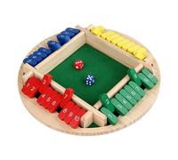 Shut the Box Juego de mesa, mesa de madera, juegos de matemáticas, juegos de dados de 2 a 4 jugadores, juegos de mesa portátiles, juegos de mesa de madera para reuniones familiares, de