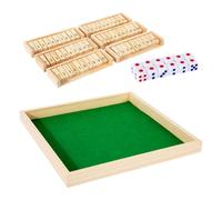 Shut The Box, Wood Dice Tabletop Game, Portable Interactive Board, Fun Family Activity, Ideal For Camping Trips, Coffee Table, Team Building, Gatherings 11.81x11.81x1.02 Inches
