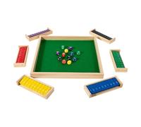 Shut The Box, Wooden Dice Tabletop Game, Portable Interactive Board, Family Fun Activity, Camping Trips, Coffee Table Entertainment, Team Building, Holiday Gatherings, 11.81x11.81x1.02 in