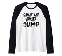 Shut up and Jump Hobby Puenting Jumping Camiseta Manga Raglan