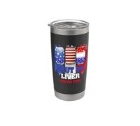 Shut Up Liver You Are Fine Beer Drinking 4th Of July Vaso térmico de acero inoxidable de doble pared