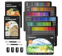 Shuttle Art 138 Lapices de Colores para Adultos y Niños, Set de Lapices de Colores Profesionales con Libro de Colorear, Bloc de Dibujo y Sacapuntas para Dibujar, Bosquejar y Colorear