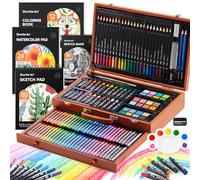 Shuttle Art 149 Piezas Maletin Pinturas, Estuche Pinturas Incluye Lápices de Colores, Pasteles, Acuarelas y Libro para Colorear, Set de Pintura Completo Ideal para Niños, Adultos