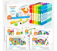 Shuttle Art 48 Pack Washable Dot Markers 12 Assorted Colors with 6 Activity Books Fun Art Supplies for Kids Toddlers Non Toxic Water-Base