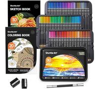 Shuttle Art 80 Lapices de Colores para Adultos, Set de Lapices de Colores Profesionales con Libro de Colorear, Bloc de Dibujo y Sacapuntas para Dibujar, Bosquejar y Colorear