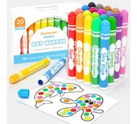 Shuttle Art Dot Markers 20 Colors Washable Markers for Toddlers Bingo Daubers Supplies Kids Preschool Children Non Toxic Water