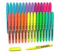 Shuttle Art - Juego de 30 rotuladores de colores surtidos, 10 colores de punta biselada, secado rápido, no tóxico, para adultos y niños, para el hogar, la escuela, la oficina