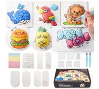 Shuttle Art Kit de pintura mágica inflable de 66 piezas, kit de pintura mágica 3D con esponja y textura con 60 hojas de papel esponja, juego de pintura para adultos, niños 6-12, artistas, kit de