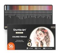 Shuttle Art Lápices de Colores Tono Piel, 36 Lápices de Dibujo Preafilados a Base de Aceite para Principiantes Adultos Niños Artistas para Dibujar Colorear Esbozar Libro de Colorear