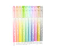 Shuttle Art Subrayadores Glitter, 10 Rotuladores Purpurina con Punta de Cincel, Secado Rápido, no Tóxico, para Niños, Adolescentes y Adultos, Perfectos para la Escuela, la Oficina y el Arte