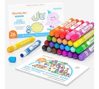 Shuttle Art Washable Dot Markers 26 Colors with Free Activity Book Fun Art Supplies for Kids Toddlers and Preschoolers Non Toxic Water-Bas