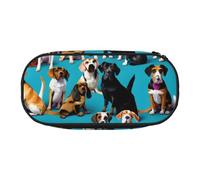 SHuWeiD Bolsa de almacenamiento de bolígrafos con muchos patrones de Beagle, bolsa de almacenamiento portátil para cosméticos, artículos esenciales de viaje, Negro, One Size, Portabilidad