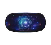 SHuWeiD Bolsa de almacenamiento para bolígrafos con estampado de mandala de cielo estrellado, bolsa de almacenamiento portátil para viajes, artículos esenciales de viaje